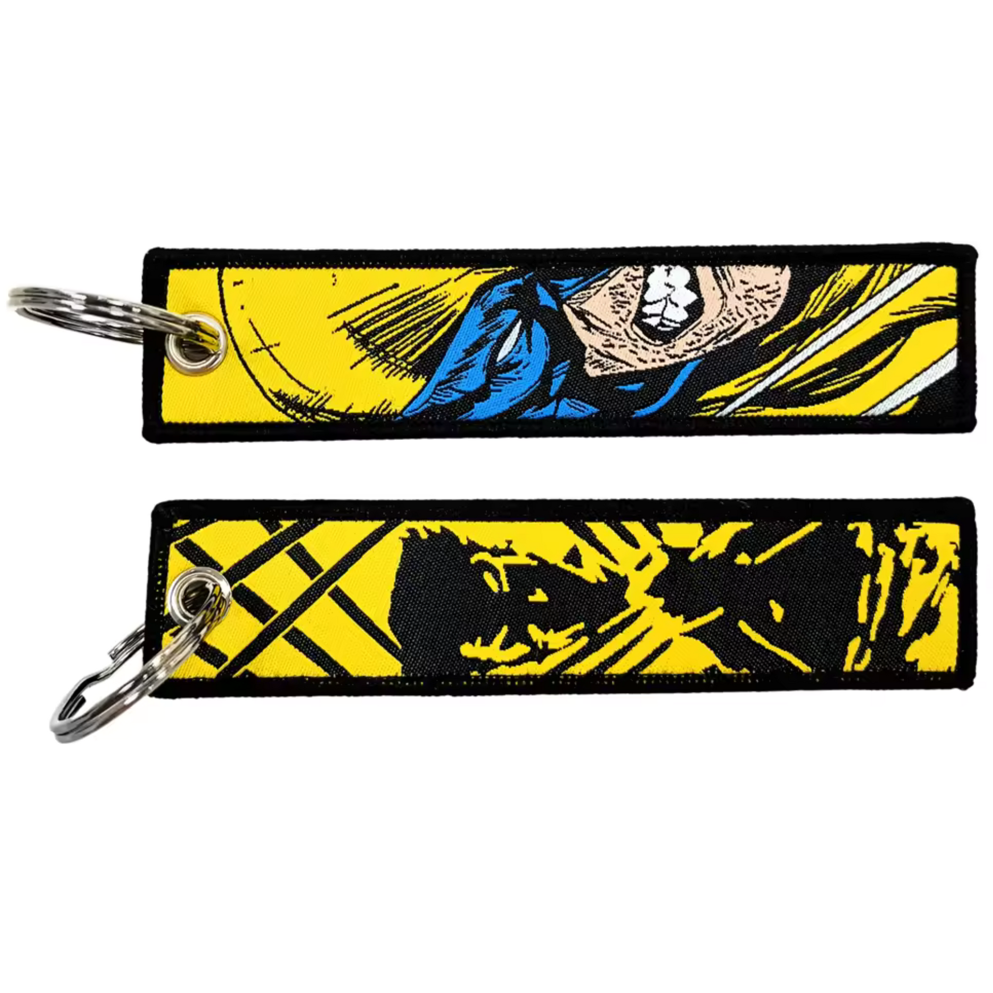 Affiche ton admiration pour l’un des mutants les plus emblématiques avec ce long porte-clé textile à l’effigie de Wolverine ! Des deux côtés, retrouve Wolverine dans sa posture iconique, les griffes adamantium prêtes à déchirer tout sur leur passage. Ce porte-clé robuste et audacieux est parfait pour personnaliser tes clés, ton sac ou ton rétroviseur, et te rappellera que la véritable force réside dans la résilience et l’instinct sauvage de Wolverine. 🐾💥🦸♂️