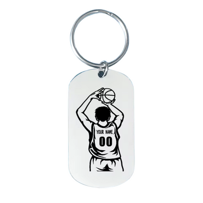 Personalized basketball keychain – Women and Men – Stainless steel