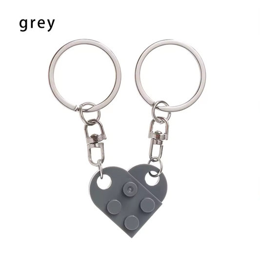 Porte-clé Cœur à partager – Version LEGO (12 coloris disponibles)