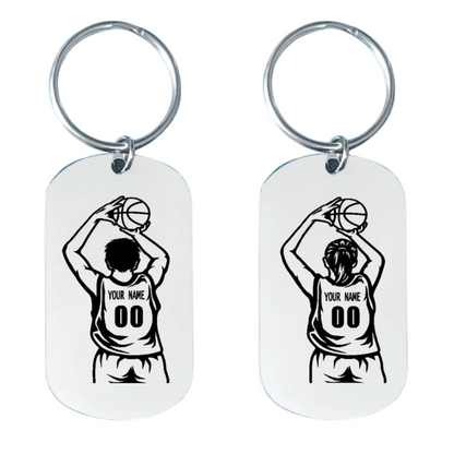 Personalized basketball keychain – Women and Men – Stainless steel
