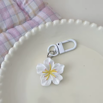 Hibiscus Flower Keychain – 5 tropical colors to see life in color
