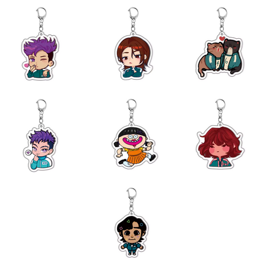 Squid Game Keychain – Collection of 7 Models Inspired by the Series