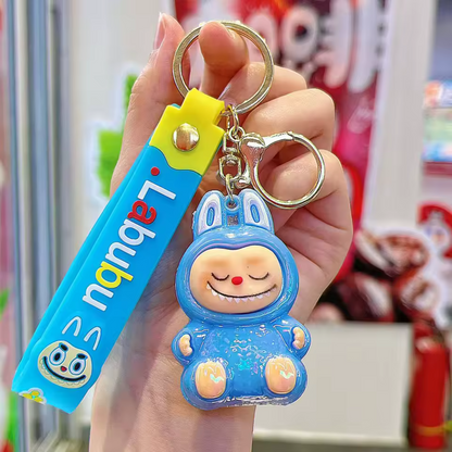 Porte-Clé Labubu Assis Brillant – Brillez en Douceur | 2 Coloris Disponibles