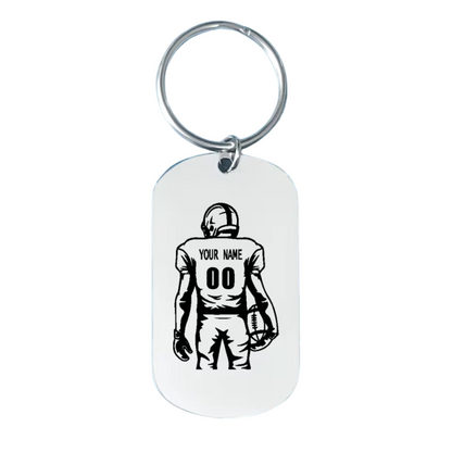 Personalized rugby keychain – Women and Men – Stainless steel