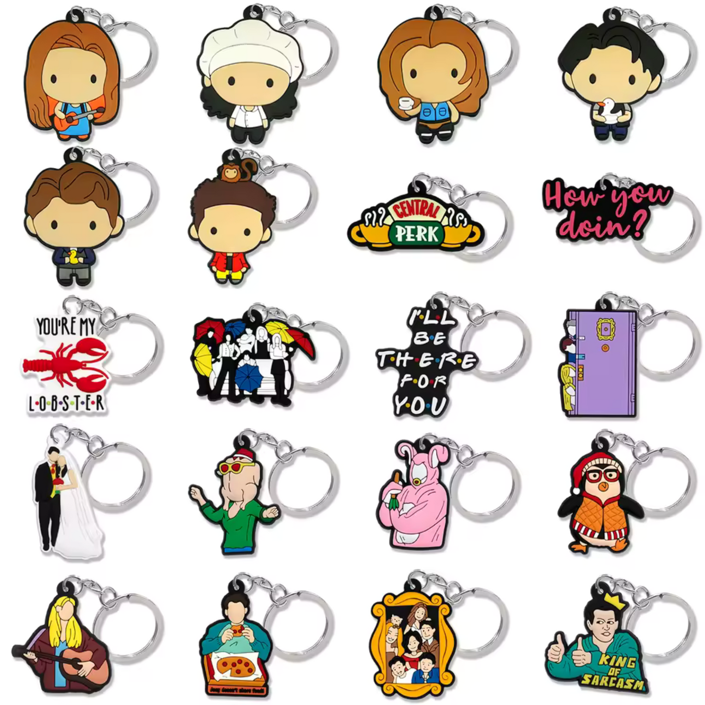 Friends Rubber Keychains – 21 Designs
