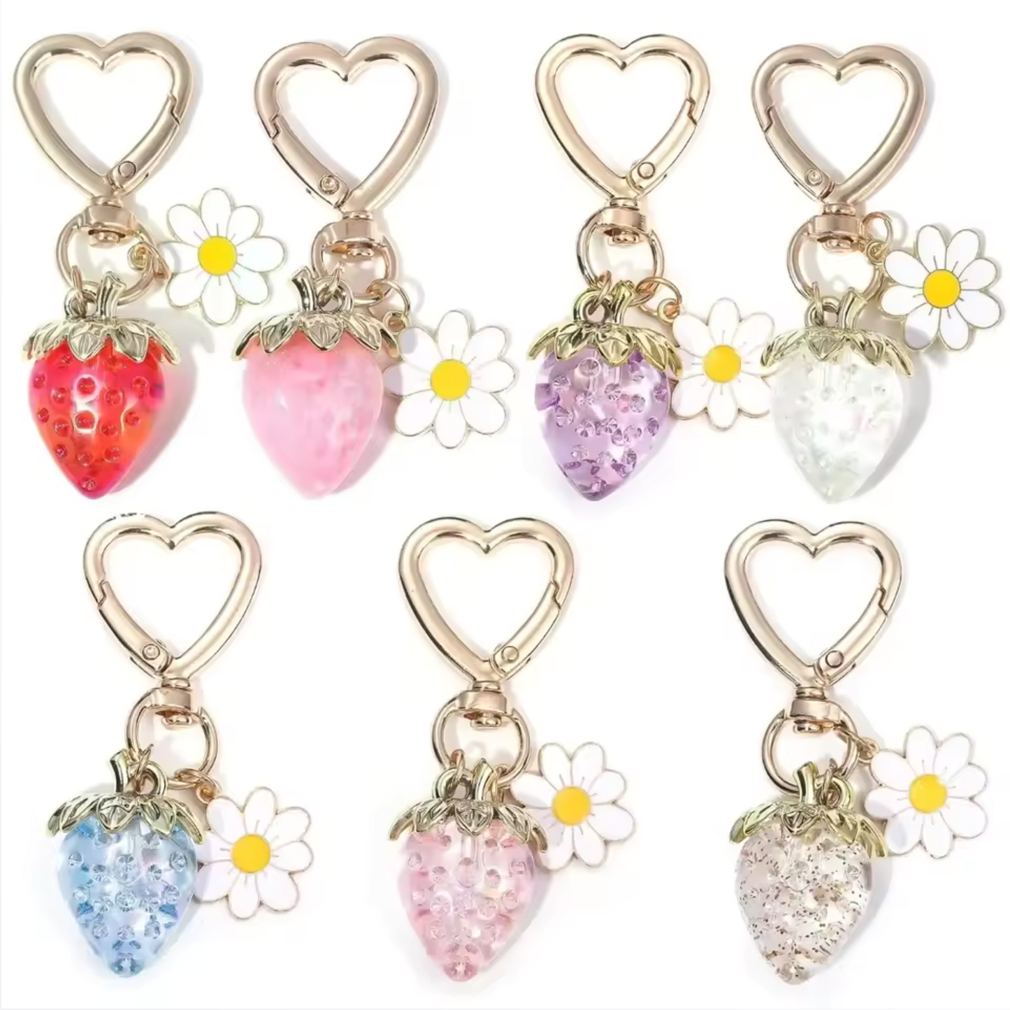Porte-clé Fraise – 7 coloris fruités pour une touche sucrée