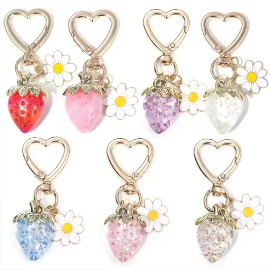Porte-clé Fraise – 7 coloris fruités pour une touche sucrée