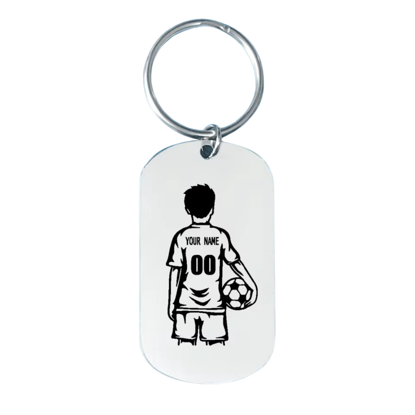 Personalized football keychain – Women’s and men’s version – Stainless steel