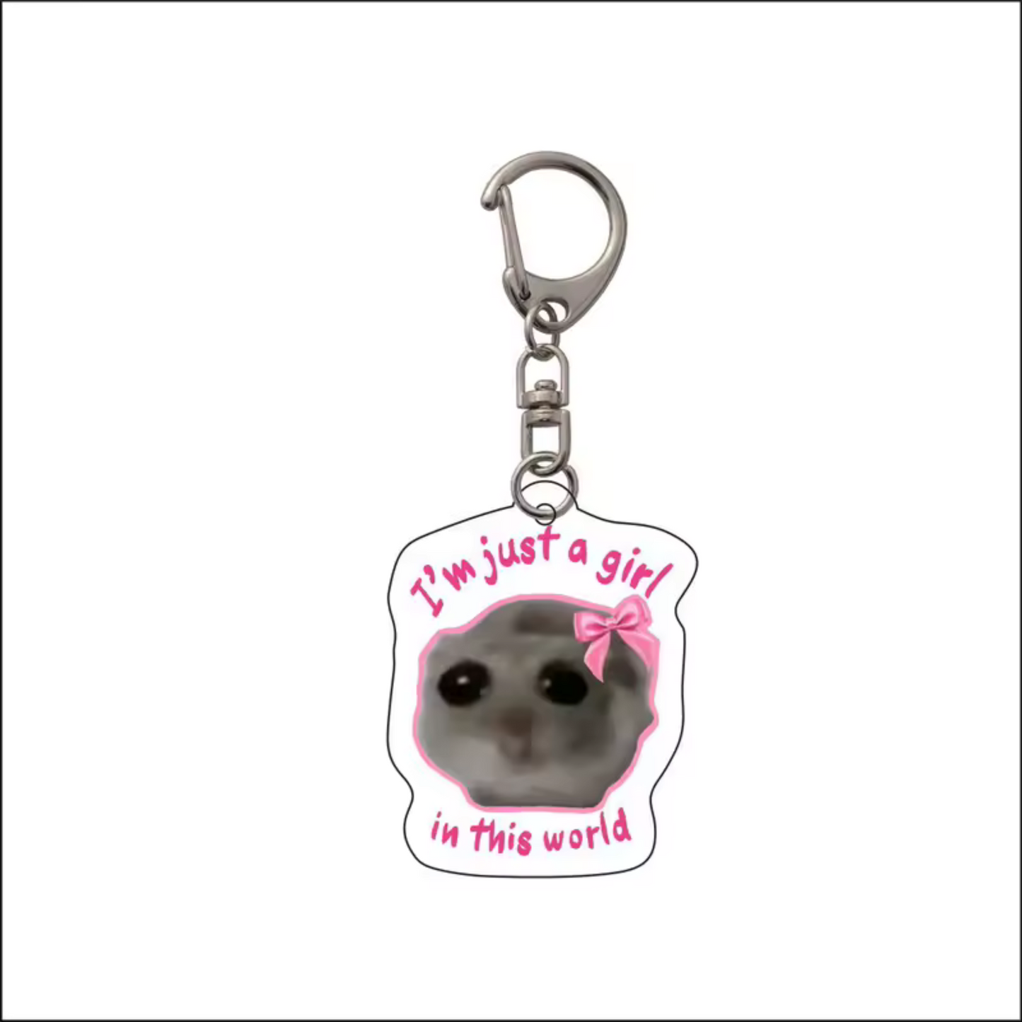 Hamster-Schlüsselanhänger – „Ich bin nur ein Mädchen“ (8 bezaubernde Designs)