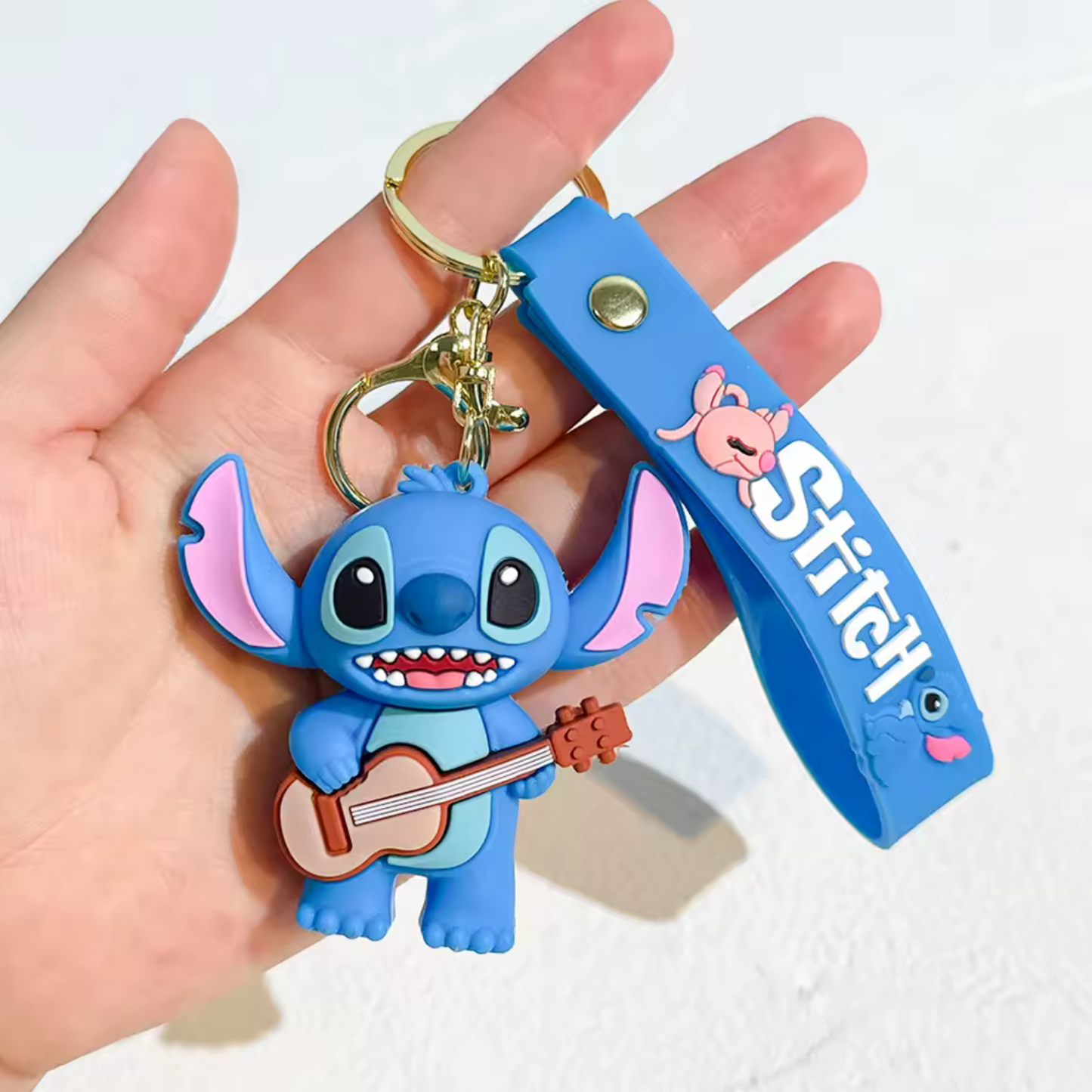 Stitch Musician Keychain – Aloha Atmosphere with Guitar