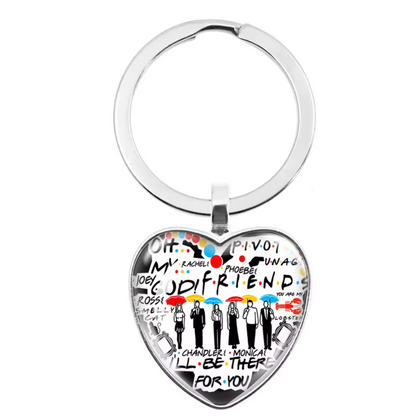 Porte-clé cœur – Collection Friends (15 modèles disponibles)