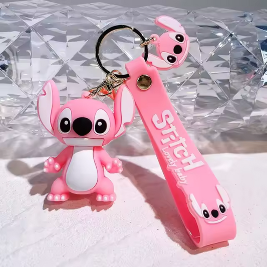 Pink Stitch Keychain – Sweetness and Mischief in a Kawaii Version