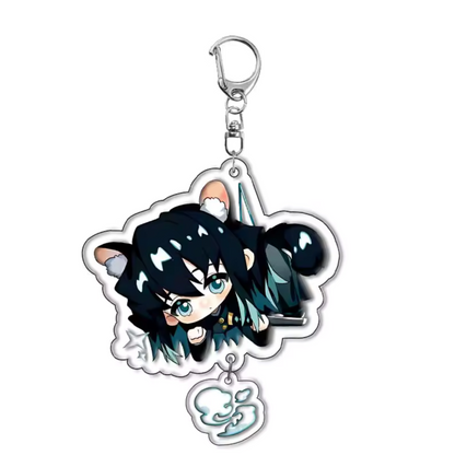 Porte-clé Demon Slayer en Acrylique – 16 Modèles Disponibles