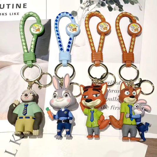 Porte-clé Zootopie – 6 modèles : Judy Hopps et Nick Wilde