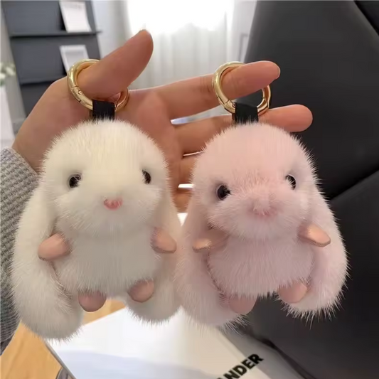 Porte-clé Lapin – Douceur pompon garantie