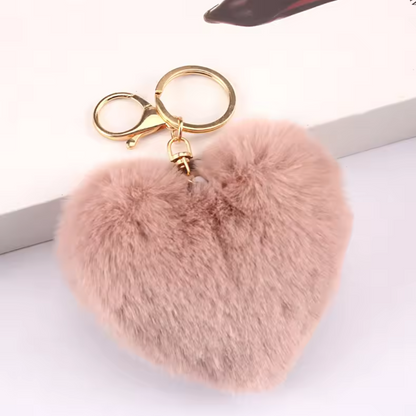 Porte-clé Pompon Cœur – 20 coloris tout doux à collectionner
