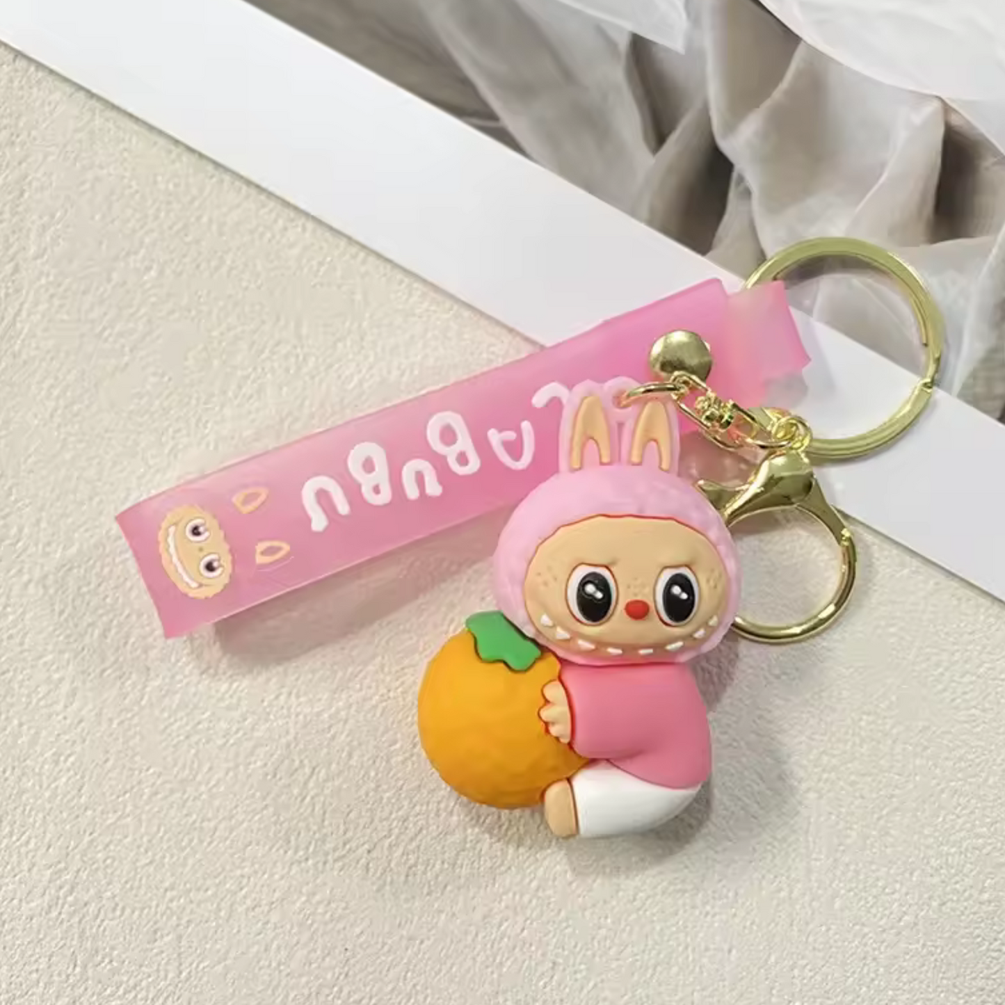 Porte-Clé Labubu Rose – Trois Fois Plus de Tendresse