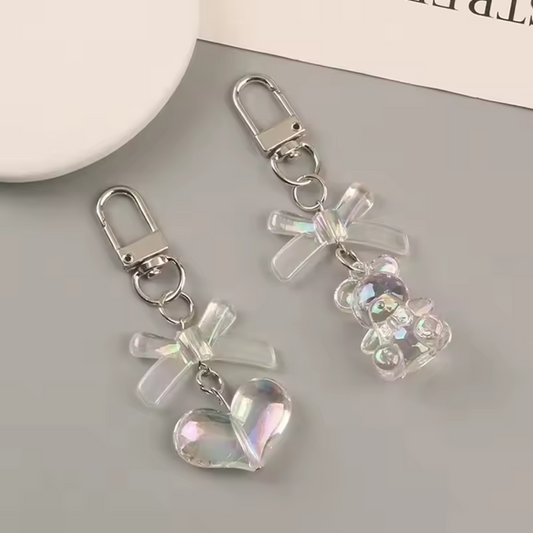 Transparent Heart Keychain (Crystal Effect)