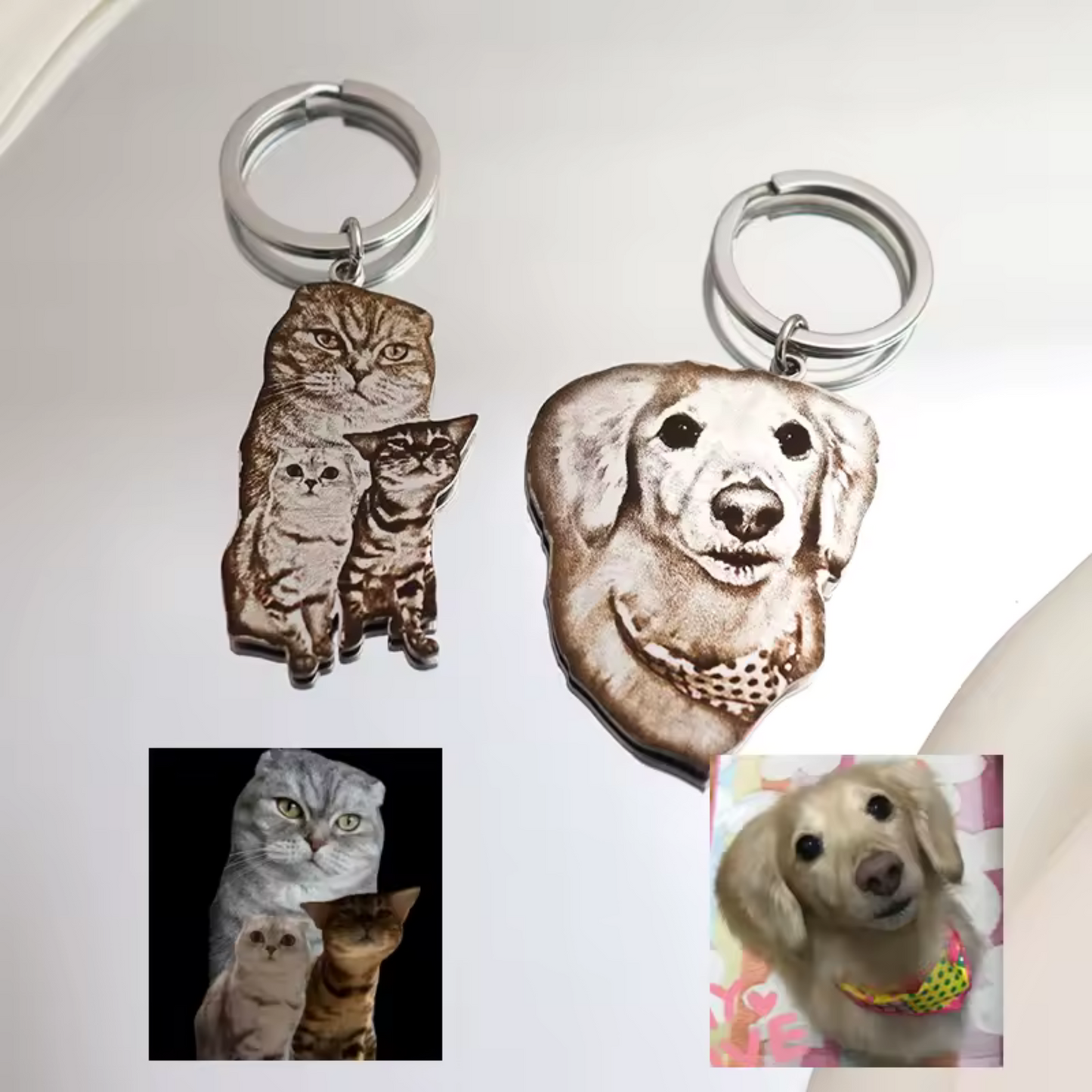 Porte-clé personnalisé avec votre photo – Gravure haute précision
