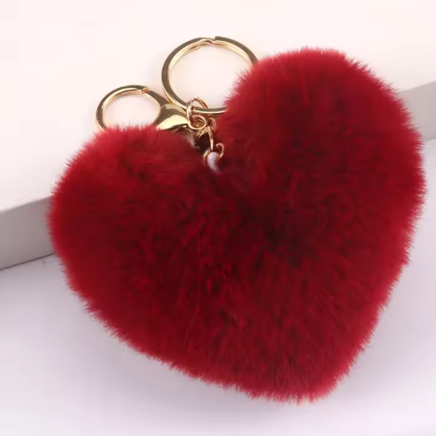Porte-clé Pompon Cœur – 20 coloris tout doux à collectionner