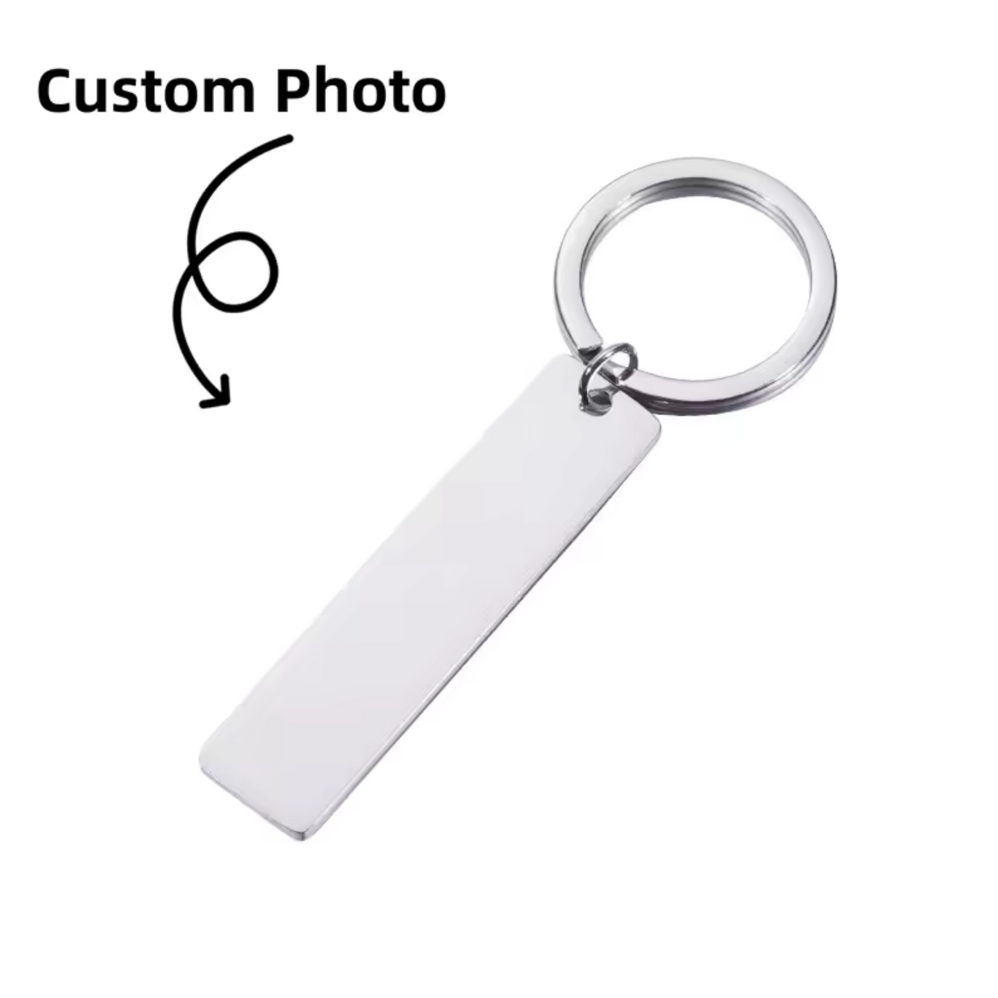 Porte-Clé en Acier Inoxydable avec Gravure de Vos Yeux (3 Couleurs disponibles)