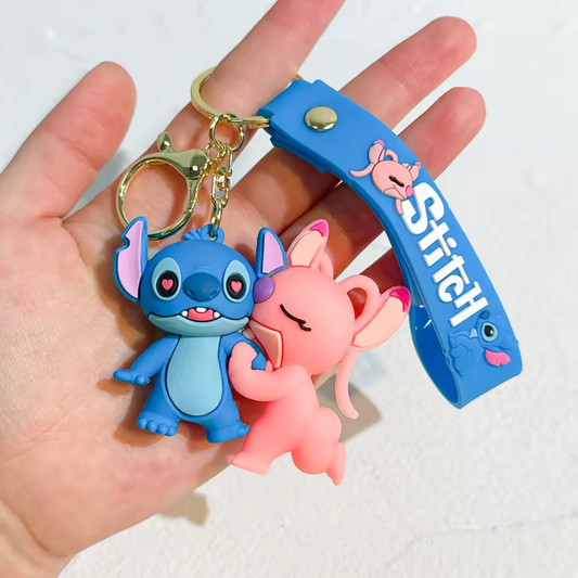 Stitch and Angel Keychain – Tender Kiss