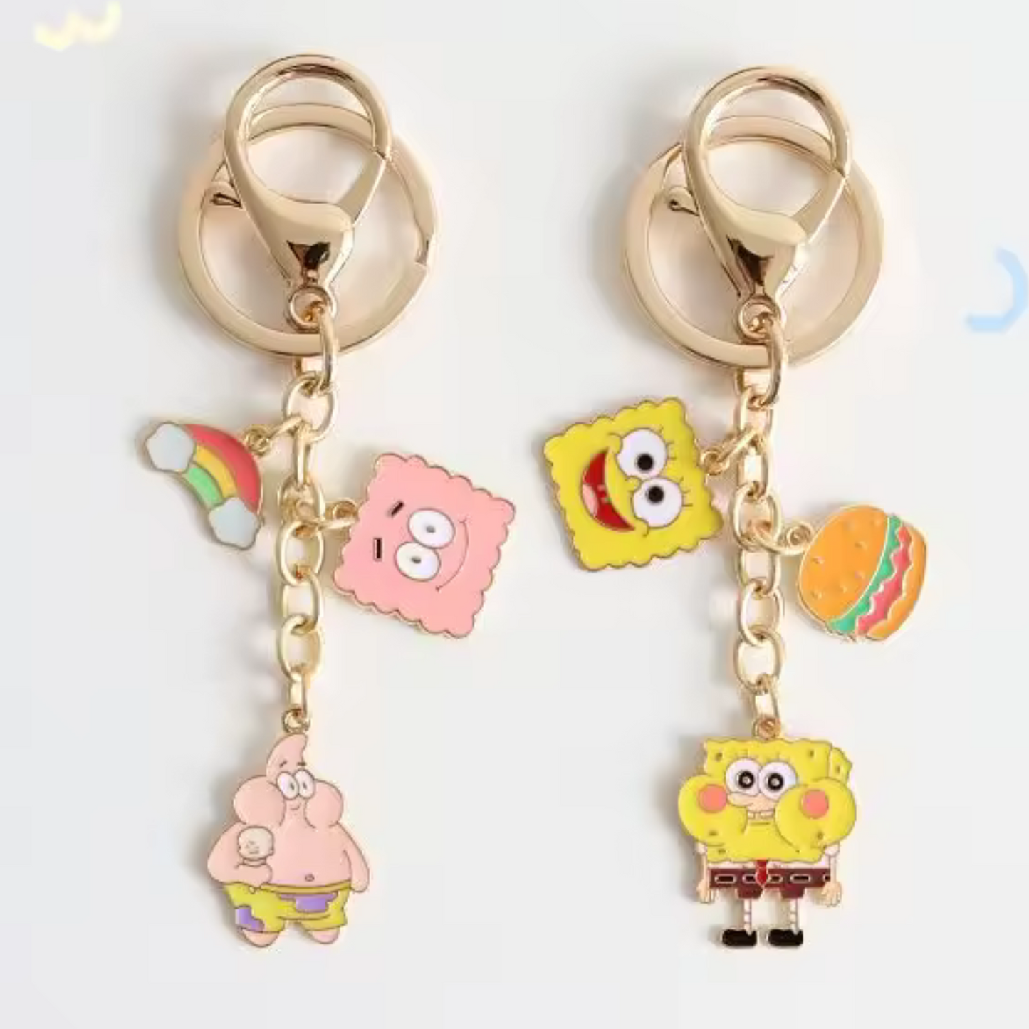 Porte-clé Bob l’Éponge en métal – 2 modèles disponibles pour briller sous la mer