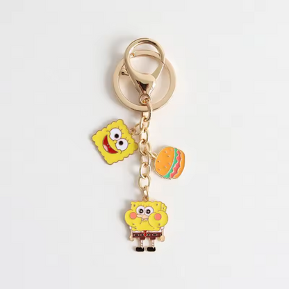 Porte-clé Bob l’Éponge en métal – 2 modèles disponibles pour briller sous la mer