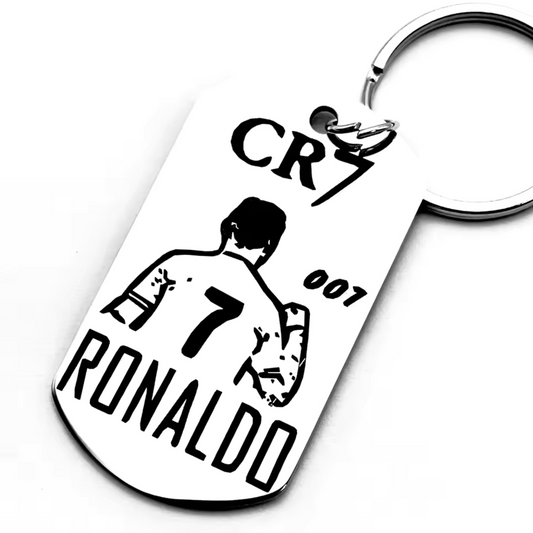 Porte-clé CR7 en acier inoxydable – Pour les fans de football